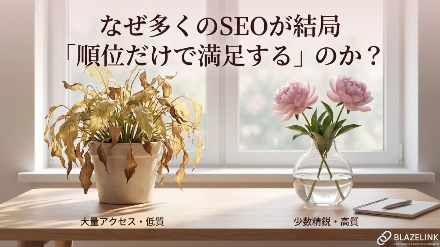 なぜ多くのSEOは「見せかけの数字」で終わってしまうのか？