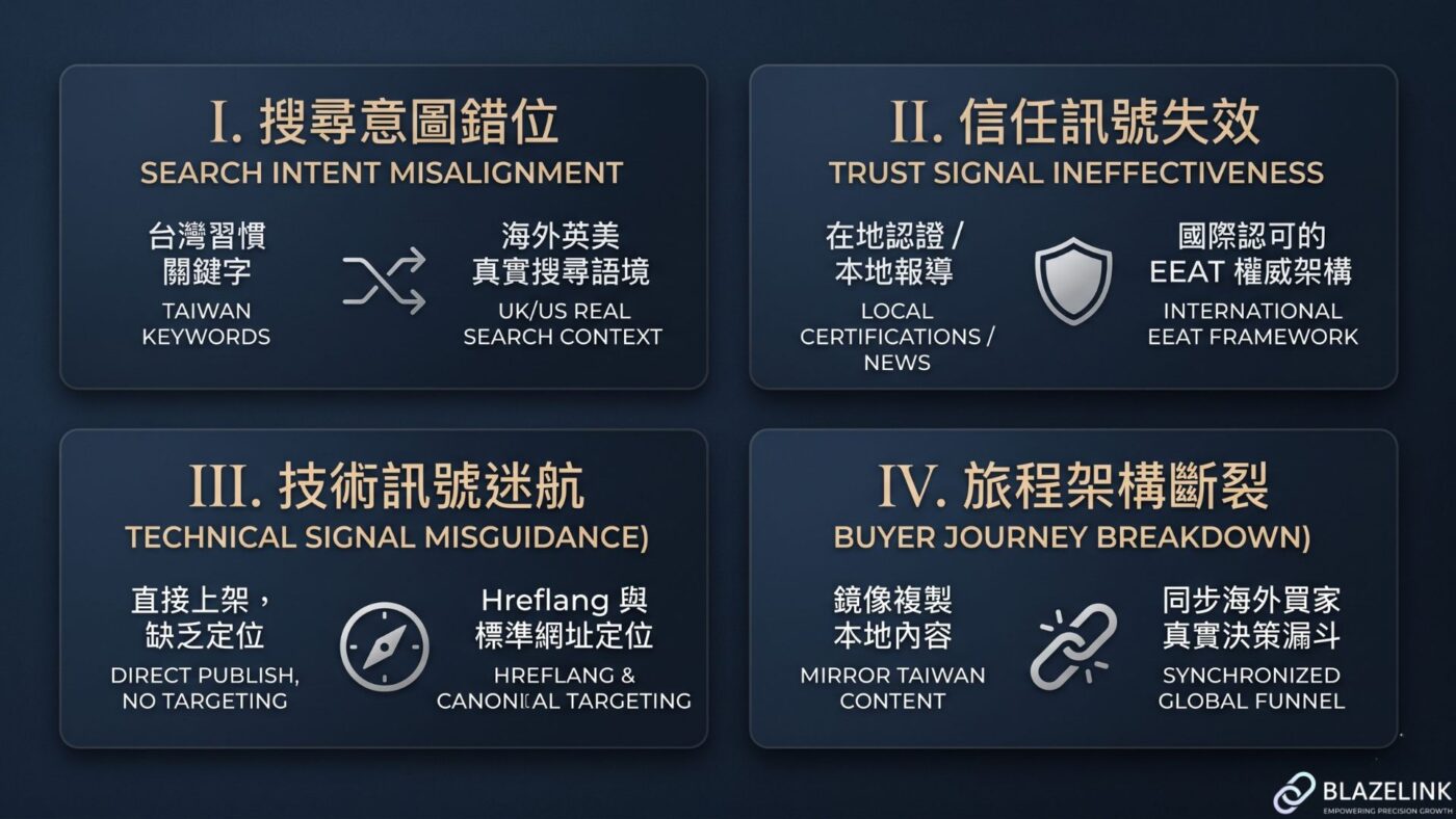 單靠網站直譯留下的四個致命盲點
